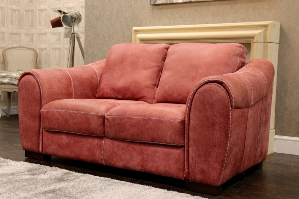 Candelo (Famous Designer Brand) Premium Italian ‘Utah Bordeaux’ Leather – 2 Seat Sofa