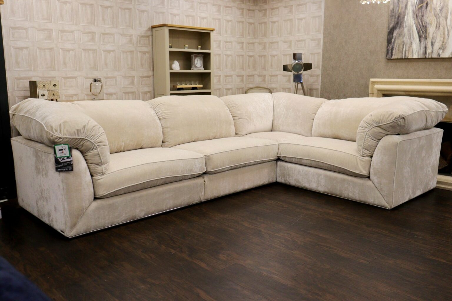 Duresta NIMBUS (Famous Designer Brand) Premium ‘Eton Velvet Ivory’ English Luxury Fabrics