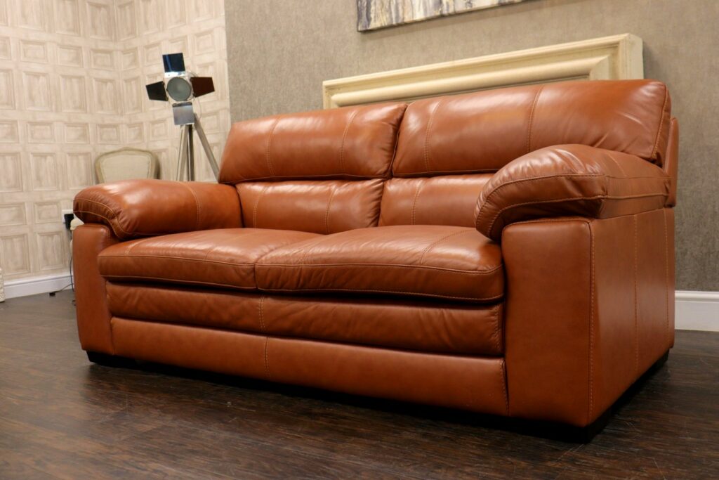 World of Leather – COZEE (Famous Designer Brand) Premium ‘*HIGHEST GRADE* Cumin – Sk-297e’ Leather Selection – 2.5 Seat Sofa