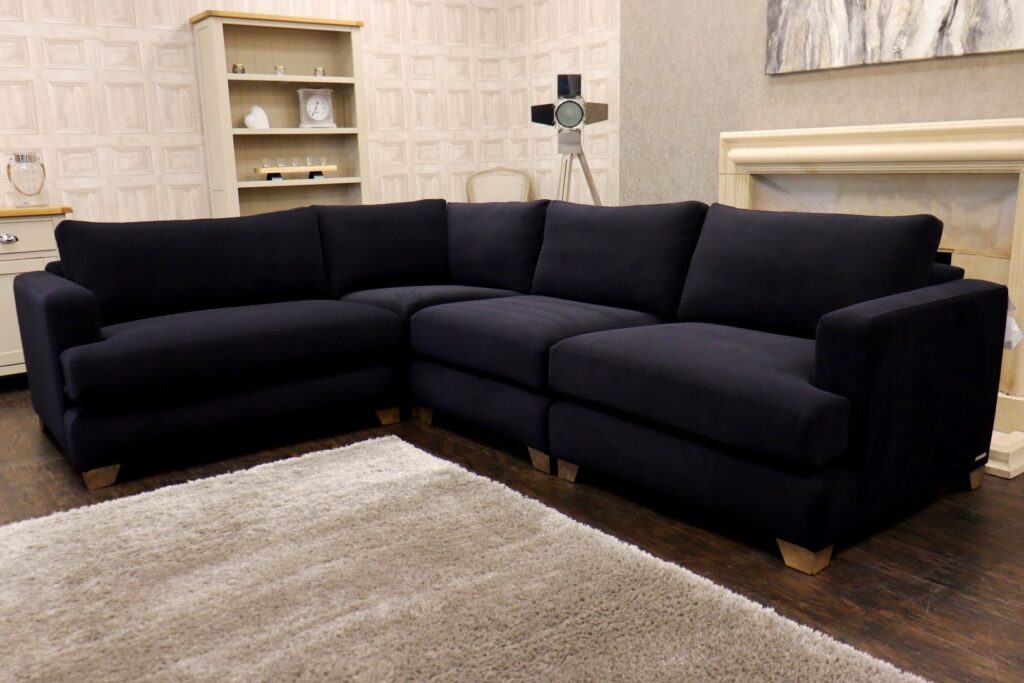 Lounge & Co. – LOLA (Famous Designer Brand) Premium ‘Liquorice Twirl’ Soft Velvet Touch Fabric – Fully Modular Corner Sofa