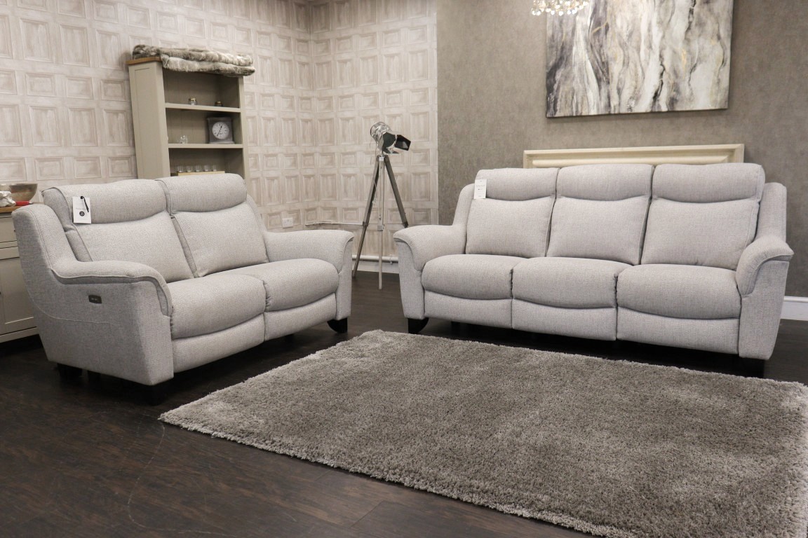 rey sofa styled with warm tones and accessories, S2 Sofas ex-display range