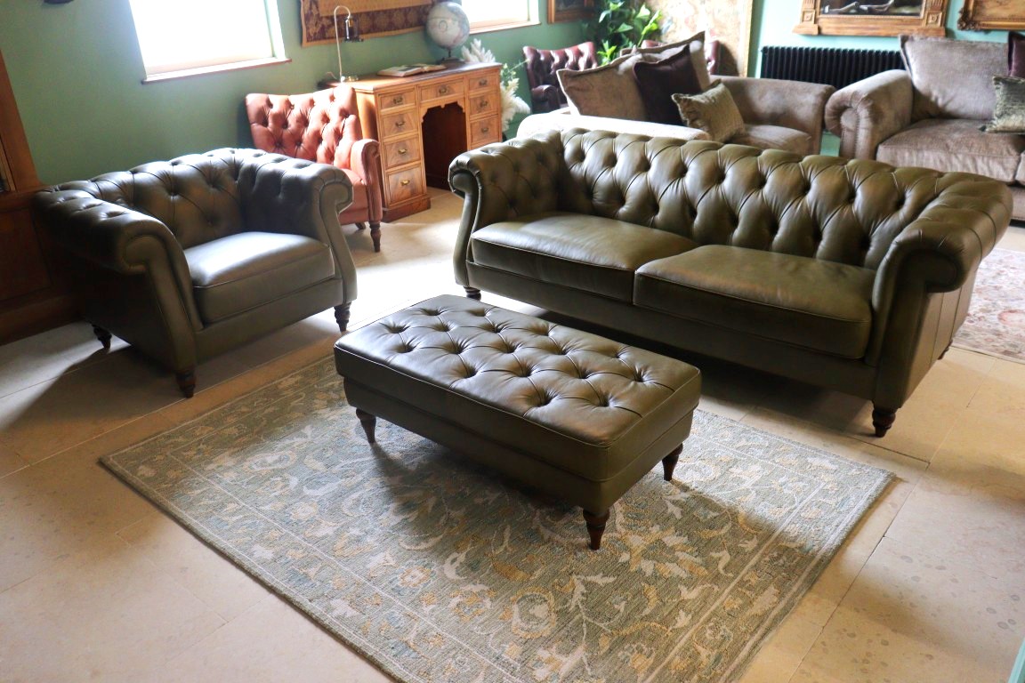 THE HERITAGE GALLERY | SANDRINGHAM | GRAND SOFA + CLUB CHAIR + STOOL - Image 9